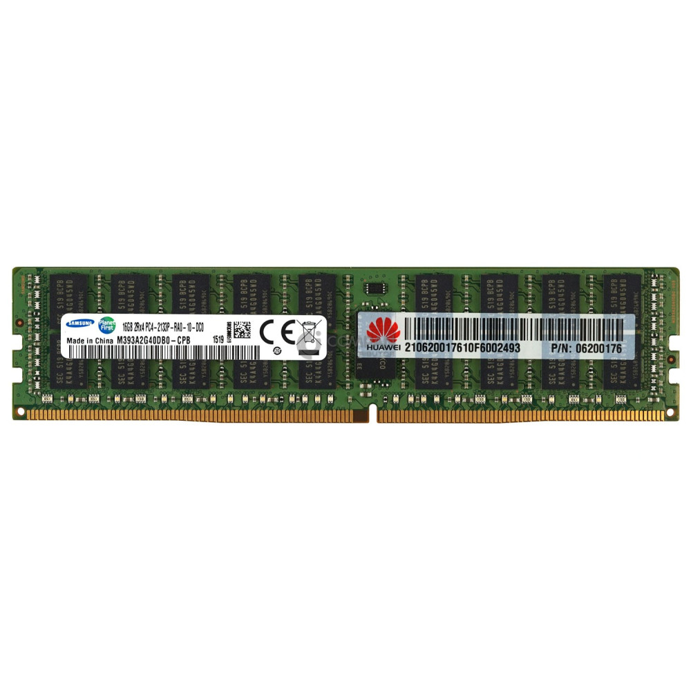 06200176 HUAWEI MEMORY 16GB 2RX4 PC4 17000P DDR4 2133P - M393A2G40DB0-CPB, MTA36ASF2G72PZ-2G1A2